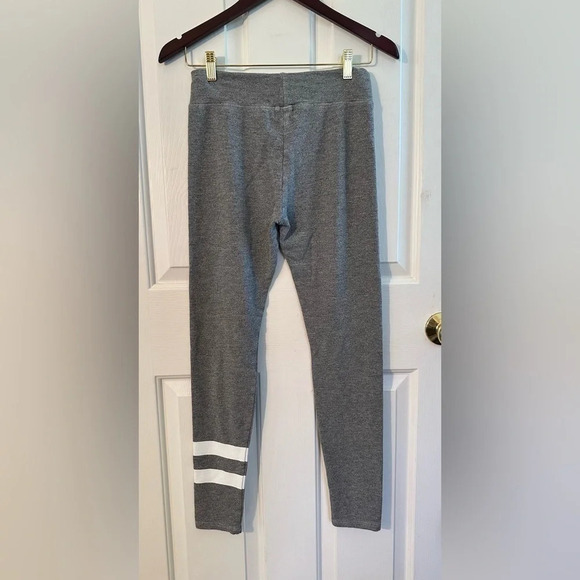 SUNDRY Anthropologie $98 Striped Leggings in Heather Gray Size 1 SMALL 4/6 - Picture 4 of 11